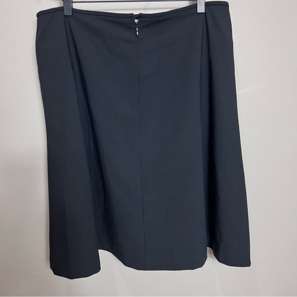 Calvin Klein Skirt Swing Size 14 Lined Business Fit Flare Black Plus Suit - Picture 4 of 13